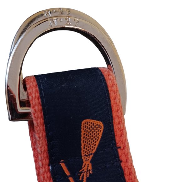 VINEYARD VINES & No 27 Inc canvas belt D-RING unisex LaCross whale - Picture 7 of 10